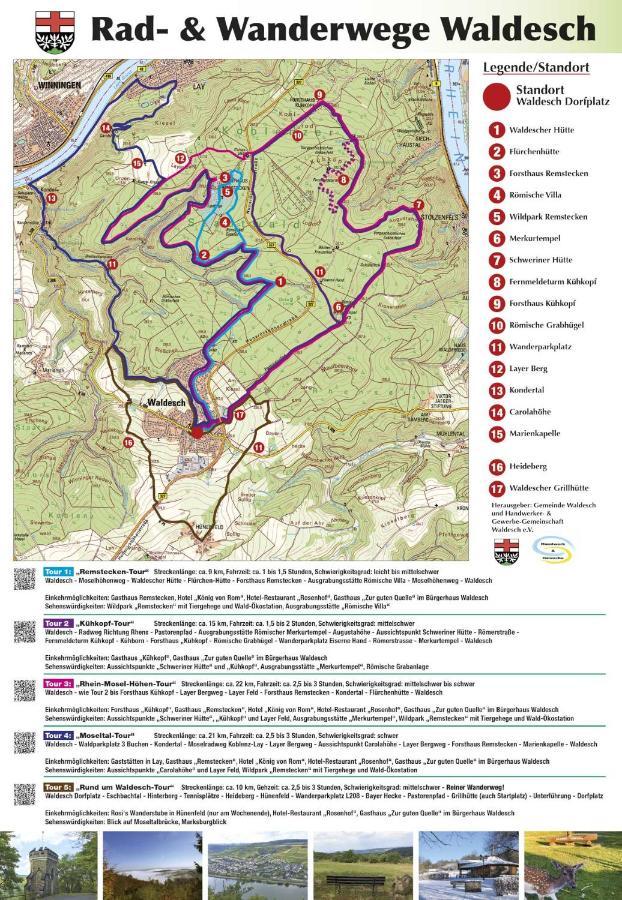 Auszeit Rhein-Mosel Lägenhet Waldesch Exteriör bild